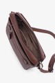 ELLO - ZEVENTO Sac bandoulière en cuir de vachette - Choco