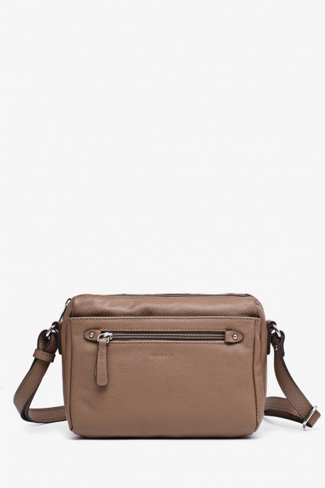ELLO - ZEVENTO Sac bandoulière en cuir de vachette - Ecorce