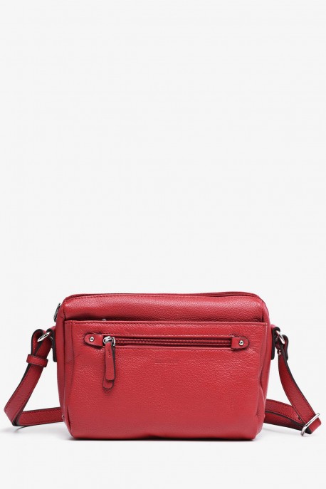 ELLO - ZEVENTO Shoulder bag cowhide leather - Red