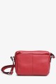 ELLO - ZEVENTO Sac bandoulière en cuir de vachette - Rouge