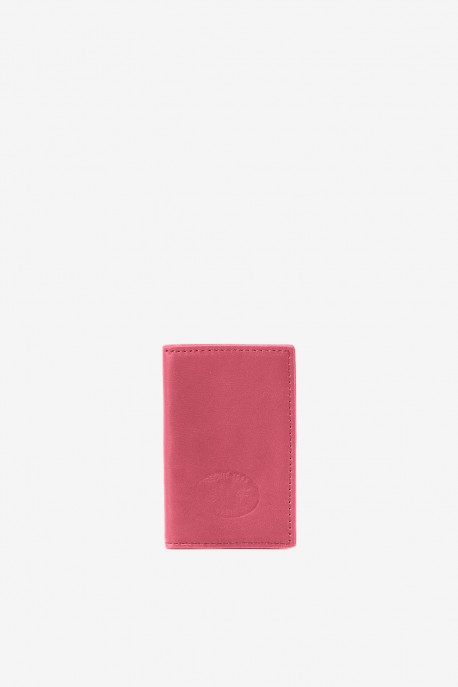 Leather card holder SF6001- SF6001-L-VTS1 Pink - La Sellerie Française