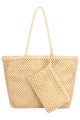 YQ-65 Straw style bag : Color:Beige