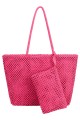 YQ-65 Straw style bag : Color:Fuchsia