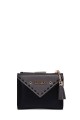 BB9255 Synthetic Wallet Card Holder : colour:Black