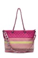 YL1003 synthetic handbag : colour:Fuchsia