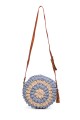 CL13027 Shoulder bag made of paper straw crocheted