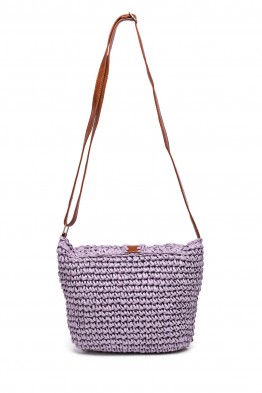 CL13026 Shoulder bag made of paper straw crocheted