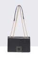 28319-BV Sliding Drawstring handbag : colour:Black
