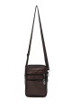 Split Leather crossbody bag - Phone size KJ6812 : colour:Marron foncé
