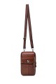Split Leather crossbody bag - Phone size KJ6851 : colour:Cognac