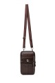 Split Leather crossbody bag - Phone size KJ6851 : colour:Marron foncé