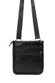 KJ86718 Split leather reporter bag : colour:Black