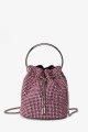 M-7019 Petit sac à main sac bandoulière en maille de strass
