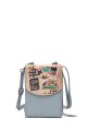 Synthetic crossbody bag smartphone size XH-07 : colour:Pale-blue