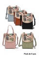 Synthetic crossbody bag smartphone size XH-07 : colour:Pack of 5