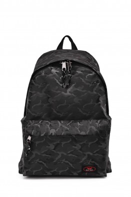 KJ89818 Textile backpack with camo pattern