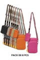 Synthetic crossbody bag smartphone size KC183 : colour:Pack of 8