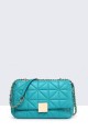 1298-BV Synthetic shoulder bag : colour:Turquoise