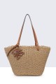 9062-BV Woven Basket Handbag : colour:Camel