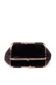 SF2235-VT Lamb leather purse with clasp - Dark Brown