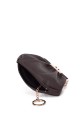SF2235-VT Lamb leather purse with clasp - Dark Brown