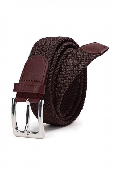 ZSP-357 Braided elastic belt : Colors:Dark Brown