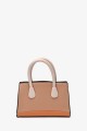 LY2097 Multicolor synthetic handbag : colour:Abricot