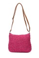 CL13047 Shoulder bag made of paper straw crocheted
