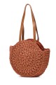 CL13046 Crocheted paper straw handbag / Beach bag