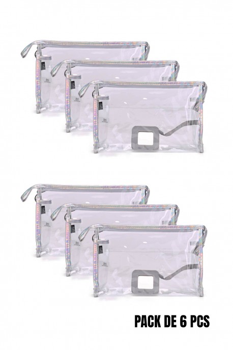 KJT107-1 Make up bag : colour:Pack of 6