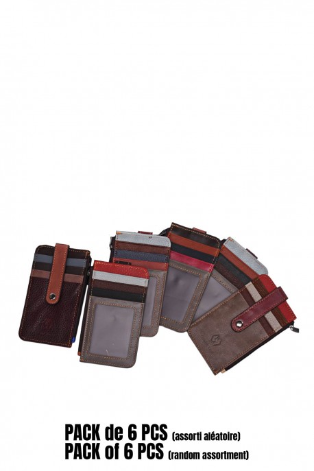KJ8896 Multicoloured leather card holder