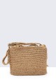 8831-BV Shoulder bag made of woven paper straw