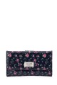 H-01 Sweet & Candy Coated textile Large wallet with flower pattern : colour:Pink