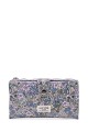 H-03 Sweet & Candy Coated textile Large wallet with flower pattern : colour:Lilac