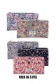 H-03 Sweet & Candy Coated textile Large wallet with flower pattern : colour:Pack of 5