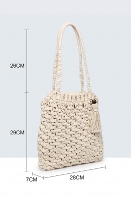 9020-BV Handbag made of crocheted cotton