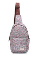 KJ8803 Textile backpack flowery : colour:Blue