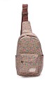 KJ8803 Textile backpack flowery : colour:Grey