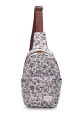 KJ8803 Textile backpack flowery : colour:Lilac