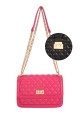 David Jones quilted handbag with sliding shoulder strap 7011-1 : colour:Black