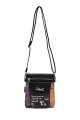 XH-09 Pochette bandoulière synthétique format téléphone Sweet & Candy : couleur:Noir (Black)