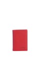 ZEVENTO ZE-2130R Porte-carte en cuir de vachette avec protection RFID : couleur:Fraise