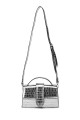 Small metallic croco satchel handbag XJ1028