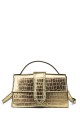 Small metallic croco satchel handbag XJ1028 : colour:Gold