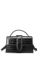 Small metallic croco satchel handbag XJ1028 : colour:Black