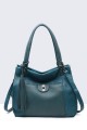 5145-BV Grained synthetic handbag : colour:Teal