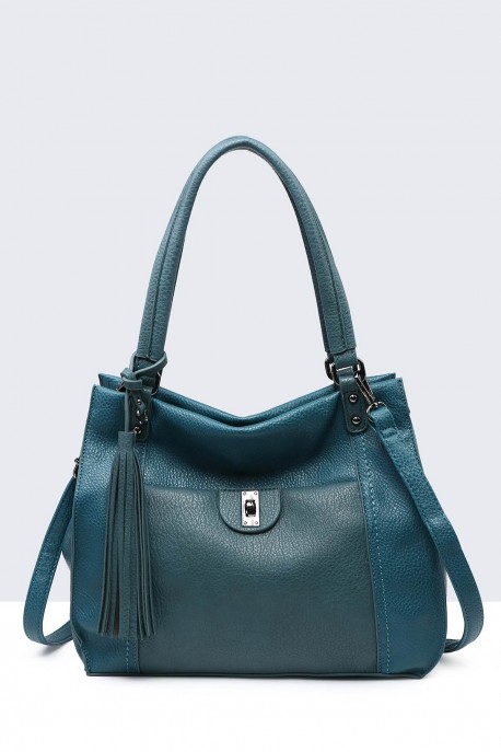 5145-BV Grained synthetic handbag