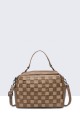 5143-BV Grained synthetic handbag : colour:Taupe