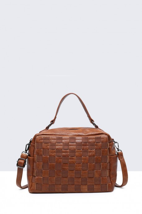 5143-BV Grained synthetic handbag