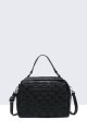 5143-BV Grained synthetic handbag : colour:Black